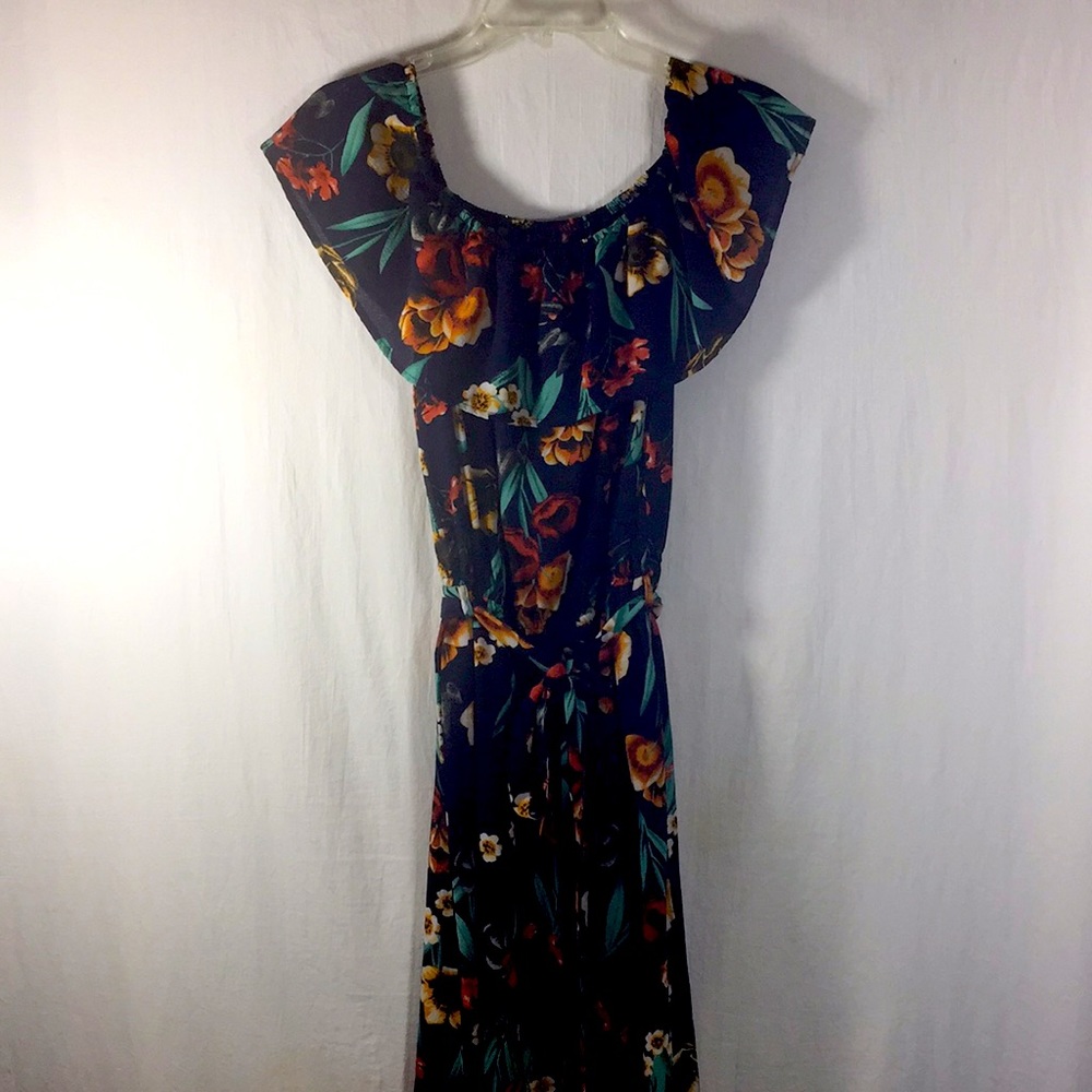 8 of Hearts Floral Sleeveless Jumpsuit